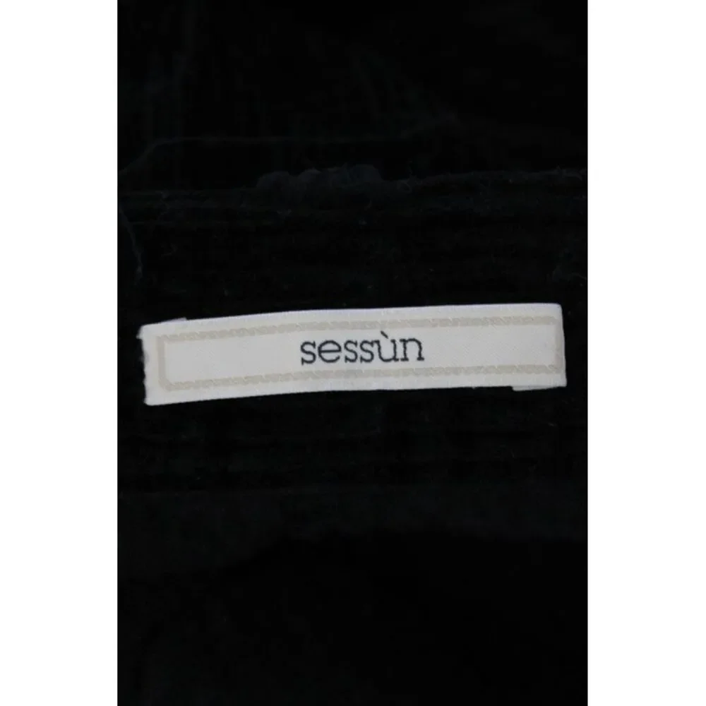 Sessun Womens Chino Pants Black Cotton Button Size 36_6